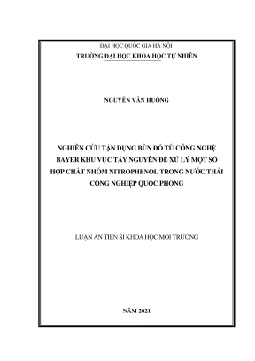 Nghiên cứu tận dụng bùn đỏ từ công nghệ Bayer Tây Nguyên