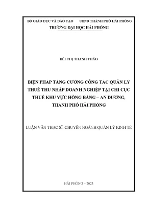 Biện pháp nâng cao quản lý thuế thu nhập doanh nghiệp