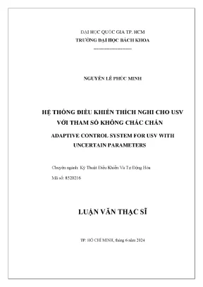 Hệ thống điều khiển thích nghi cho USV với tham số không
