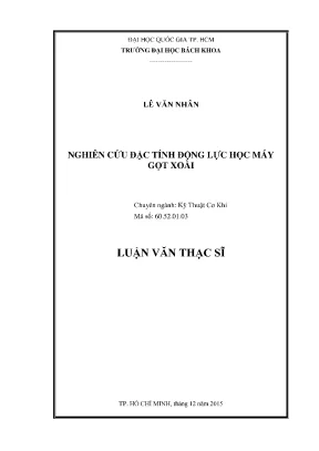 Nghiên cứu đặc tính động lực học máy gọt xoài trong luận