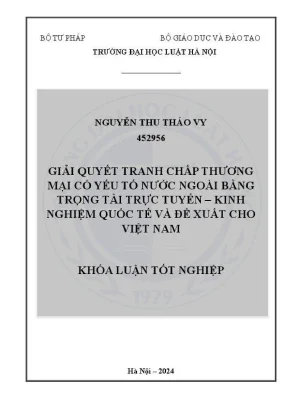 Giải quyết tranh chấp thương mại quốc tế bằng trọng tài 