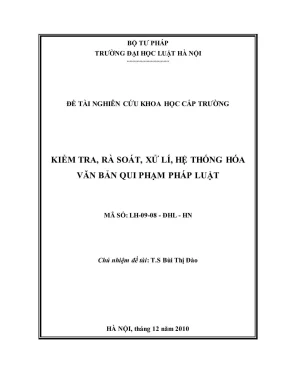 Nghiên cứu khoa học: Kiểm tra và hệ thống hóa văn bản 