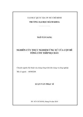 Nghiên cứu thực nghiệm ứng xử cột bê tông cốt thép sau