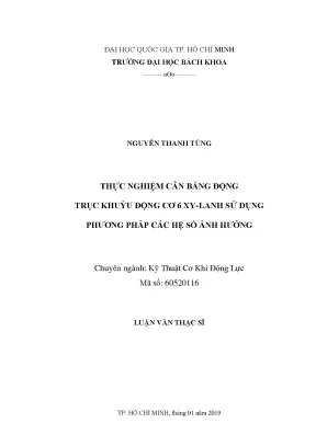 Luận văn thạc sĩ: Cân bằng động trục khuỷu động cơ 6