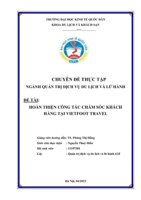 Đánh Giá Công Tác Chăm Sóc Khách Hàng Tại Vietfoot