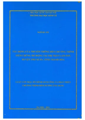 Tác Động Của Truyền Thông Đến Chương Trình Tiêm Chủng Mở 