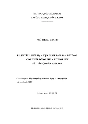 Phân Tích Giới Hạn Cận Dưới Tấm Sàn Bê Tông Cốt Thép Sử