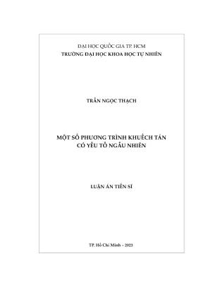 Luận Án Tiến Sĩ Toán Học: Phương Trình Khuếch Tán Ngẫu Nhiên