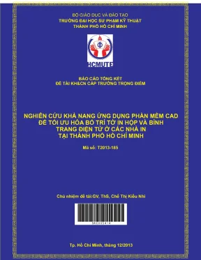 Ứng dụng phần mềm CAD tối ưu bố trí tờ in hộp và bình