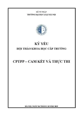 Kỷ yếu hội thảo khoa học cấp trường: Cam kết và thực thi