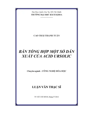 Bán Tổng Hợp Dẫn Xuất Acid Ursolic Trong Luận Văn Thạc