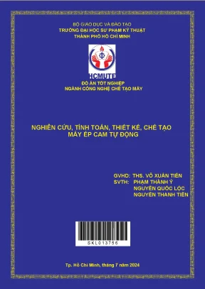 Đồ Án Tốt Nghiệp: Nghiên Cứu & Thiết Kế Máy Ép Cam Tự Động