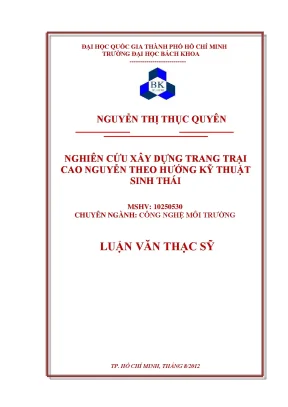 Luận Văn Thạc Sĩ: Xây Dựng Trang Trại Cao Nguyên Theo