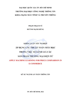 Ứng dụng thuật toán máy học so sánh giá sản phẩm thương 