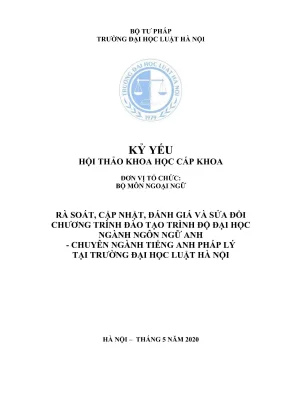 Hội thảo khoa học cập nhật chương trình đào tạo ngành 