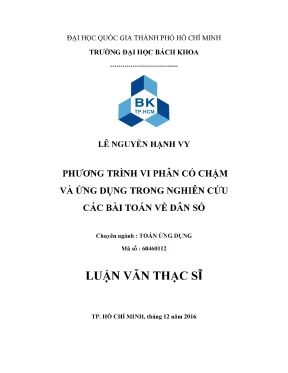 Luận Văn Thạc Sĩ Toán Ứng Dụng Phương Trình Vi Phân Có
