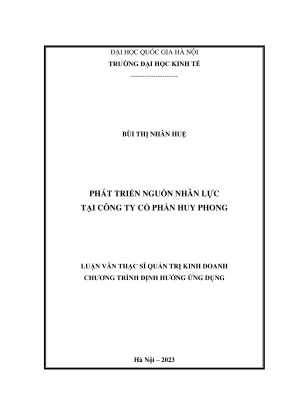 Phát triển nguồn nhân lực trong quản trị kinh doanh tại