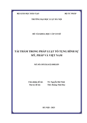 Nghiên cứu so sánh tái thẩm trong pháp luật tố tụng hình