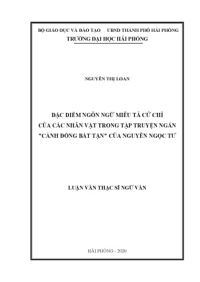 Đặc điểm ngôn ngữ miêu tả cử chỉ trong truyện ngắn Cánh