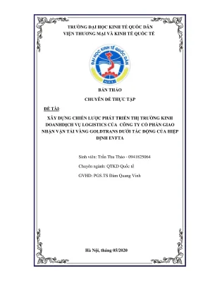 Chiến lược phát triển thị trường logistics cho công ty 