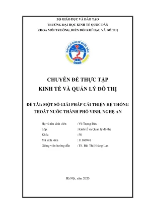 Giải pháp cải thiện hệ thống thoát nước tại thành phố