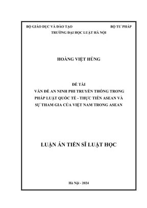An ninh phi truyền thống trong pháp luật quốc tế: Vai