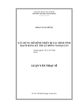 Luận Văn Thạc Sĩ Vật Lý Kỹ Thuật: Xây Dựng Mô Hình Thiết