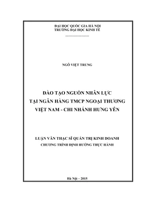 Nâng cao nguồn nhân lực tại ngân hàng TMCP Ngoại thương