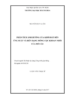 Phân tích ảnh hưởng khối đất đến ứng suất và biến dạng