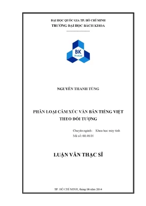 Phân Loại Cảm Xúc Văn Bản Tiếng Việt Theo Đối Tượng