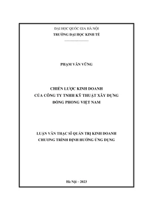 Chiến lược kinh doanh hiệu quả của Công ty TNHH Kỹ thuật