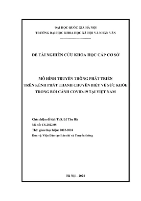 Mô hình truyền thông phát triển trên kênh phát thanh sức