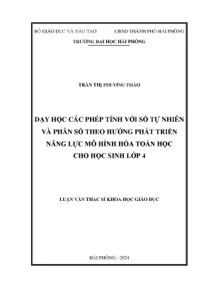 Phát triển năng lực mô hình hóa toán học cho học sinh