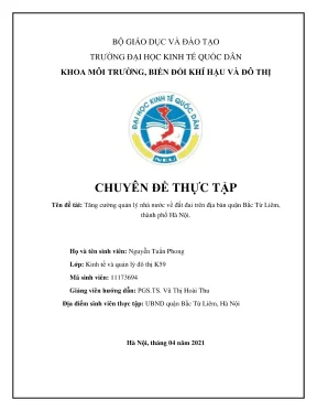 Giải pháp tăng cường quản lý nhà nước về đất đai tại