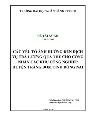 Nghiên cứu yếu tố ảnh hưởng dịch vụ trả lương qua thẻ