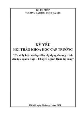 Xây Dựng Chương Trình Đào Tạo Ngành Luật Chuyên Ngành