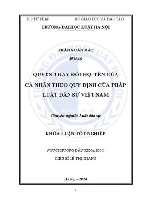 Quyền thay đổi họ tên cá nhân theo pháp luật dân sự Việt
