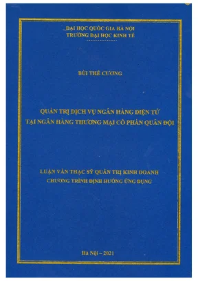 Luận Văn Thạc Sĩ Quản Trị Kinh Doanh: Quản Trị Dịch Vụ