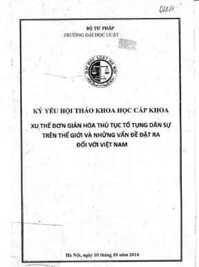 Xu hướng đơn giản hóa thủ tục tố tụng dân sự toàn cầu và 