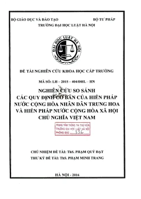 So sánh quy định cơ bản trong Hiến pháp Trung Quốc và 