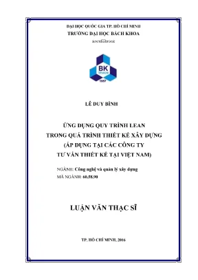 Ứng Dụng Quy Trình Lean Trong Thiết Kế Xây Dựng Tại Các