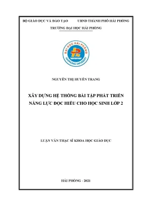 Luận Văn Thạc Sĩ: Xây Dựng Hệ Thống Bài Tập Phát Triển