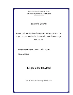 Đánh Giá Ổn Định & Ứng Dụng Cọc Vật Liệu Rời Xử Lý Nền