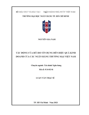 Ảnh hưởng của rủi ro tín dụng đến hiệu quả kinh doanh