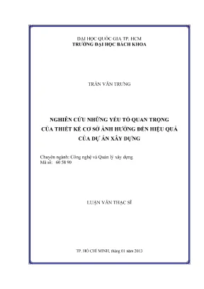 Nghiên cứu yếu tố thiết kế cơ sở ảnh hưởng đến hiệu quả