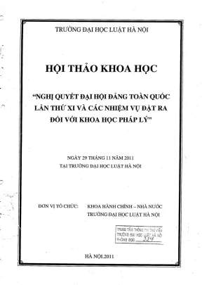 Kỷ yếu hội thảo khoa học: Nghị quyết Đại hội Đảng lần 