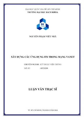 Ứng dụng ITS trong mạng VANET: Nghiên cứu thạc sĩ kỹ