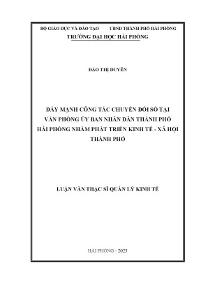 Luận Văn Thạc Sĩ: Đẩy Mạnh Chuyển Đổi Số Tại UBND Hải