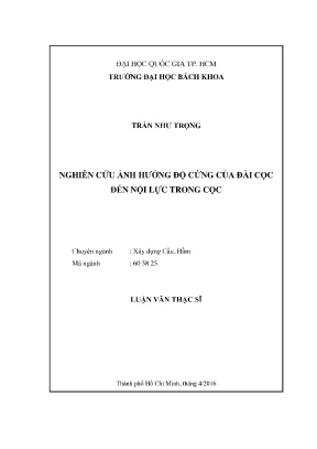 Nghiên cứu ảnh hưởng độ cứng đài cọc đến nội lực trong 