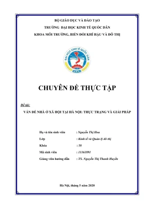 Thực Trạng Và Giải Pháp Cho Vấn Đề Nhà Ở Xã Hội Tại Hà
